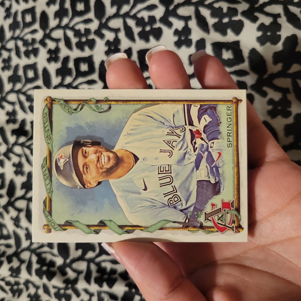 2023 Topps Allen & Ginter baseball card, featuring George Springer of the Toront